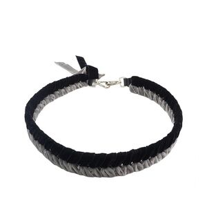 Fendi Black and Gray Braided Women's purse strap